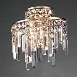 356-13308 Mannelli 2 Light Wall Light Rose Gold and Crystal 