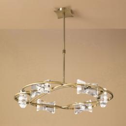 358-13374 Letezia 6 Light Ceiling Light Antique Brass 