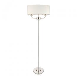 733-13435  2 Light Floor Lamp Bright Nickel Plate 