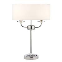 733-13436  2 Light Table Lamp Bright Nickel Plate