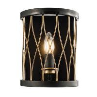 733-13451  Wall Light Matt Black and Rustic Bronze