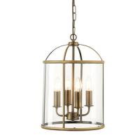 734-13467  4 Light Lantern Antique Brass