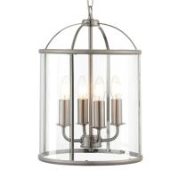 734-13479  4 Light Lantern Satin Nickel