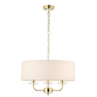 733-13482  3 Light Ceiling Light Brass Effect