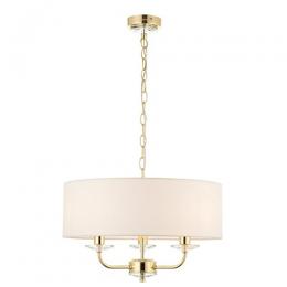 733-13482  3 Light Ceiling Light Brass Effect 