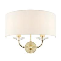 733-13484  2 Light Wall Light Brass Effect