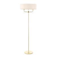 733-13485  2 Light Floor Lamp Brass Effect