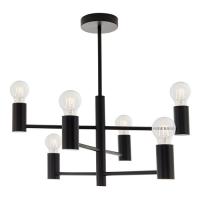 733-13552  6 Light Ceiling Light Matt Black