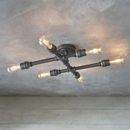 734-13592  6 Light Ceiling Light Aged Pewter 