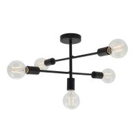 733-13596  5 Light Ceiling Light Matt Black