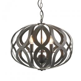 733-13607  3 Light Pendant Ceiling Light Antique Brushed Bronze 