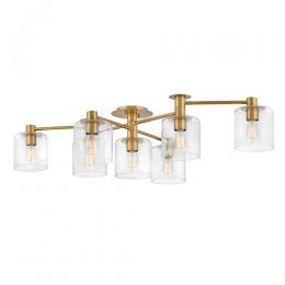 186-13778 Azzini 7 Light Ceiling Light Heritage Brass 