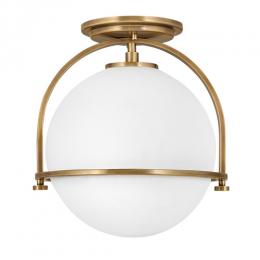 186-13782 Sonego Flush Ceiling Light Heritage Brass 