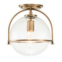 186-13785 Sonego Flush Ceiling Light Heritage Brass