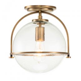 186-13785 Sonego Flush Ceiling Light Heritage Brass 