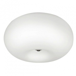 158-1597  LED Flush Ceiling Light Nickel Frosted 