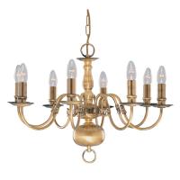 741-1843 Flora LED 8 Light Ceiling Light Antique Brass