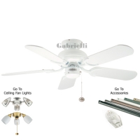 207-202  36 inch Capri Ceiling Fan Gloss White