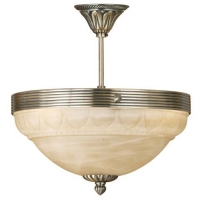 158-2483  LED Semi Flush Ceiling Light Antique Brass