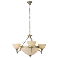 158-2484  LED 6 Light Ceiling Light Antique Brass