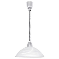 158-3034  LED Rise and Fall Pendant Light Nickel Frosted