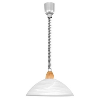 158-3035  LED Rise and Fall Pendant Light Beech and Silver