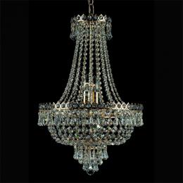 340-4081  LED 8 Light Crystal Chandelier Gold Plated 