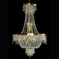 340-4083  LED 5 Light Crystal Chandelier Gold Plated