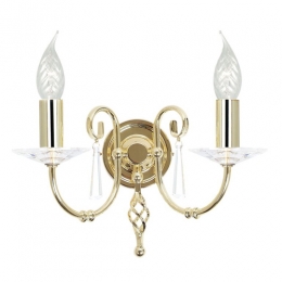 181-4172 Abati LED 2 Light Wall Light Polished Brass 