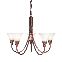 180-4240 Emilio LED 5 Light ceiling Light Copper Patina