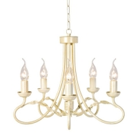 180-4247 Ottavio LED 5 Light Ceiling Light Ivory and Gold