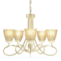 180-4248 Ottavio LED 5 Light Ceiling Light Ivory and Gold