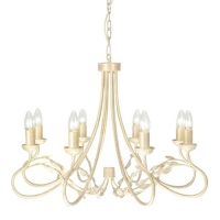 180-4249 Ottavio LED 8 Light Ceiling Light Ivory and Gold