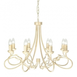 180-4249 Ottavio LED 8 Light Ceiling Light Ivory and Gold 