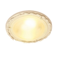 180-4251 Ottavio LED Flush Ceiling Light Ivory and Gold