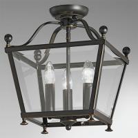 211-4260 Antonio LED 3 Light Flush Lantern Antique Bronze