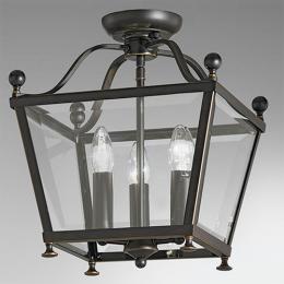 211-4260 Antonio LED 3 Light Flush Lantern Antique Bronze 