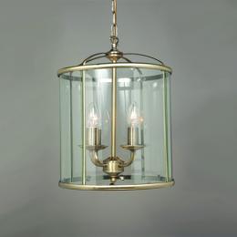 338-4283  LED 4 Light Lantern Antique Brass 