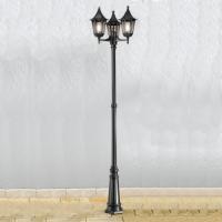 211-4562 Borelli LED 3 Light Outdoor Lamp Post Matt Black