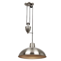 734-4644 Porelli LED Rise and Fall Pendant Light Satin Nickel