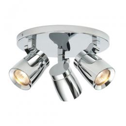 731-4931 Lavazza LED 3 Light Bathroom Ceiling Light Polished Chrome 