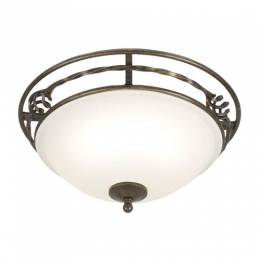 180-5209 Peppino LED Flush Ceiling Light Black Gold 