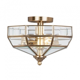 180-5305 Olmo LED Semi-Flush Ceiling Light Antique Brass 