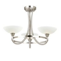 734-5962 Cervelli LED 3 Light Ceiling Light Satin Chrome