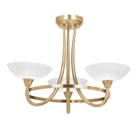 734-5963 Cervelli LED 3 Light Ceiling Light Antique Brass