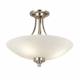 734-5997 Victoria LED Semi-Flush Ceiling Light Satin Chrome 