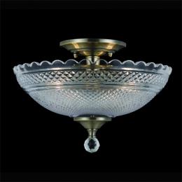 340-6045  LED Semi-Flush Ceiling Light Antique Brass 