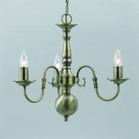 340-6058  LED 3 Light Ceiling Light Antique Brass