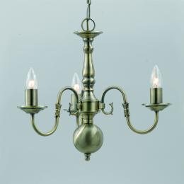 340-6058  LED 3 Light Ceiling Light Antique Brass 