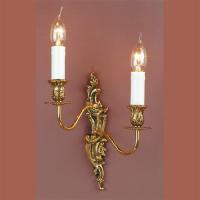 341-6095  LED 2 Light Left Handed Wall Light Polished Brass